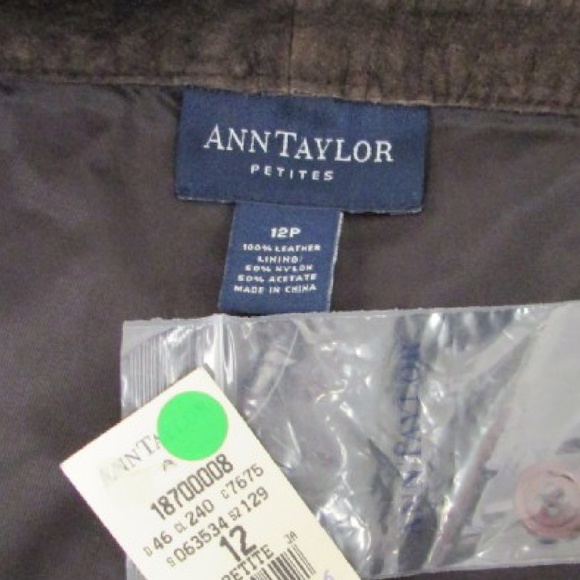 **NWT** Ann Taylor Suede/Leather Pant Size 12 - Picture 7 of 8